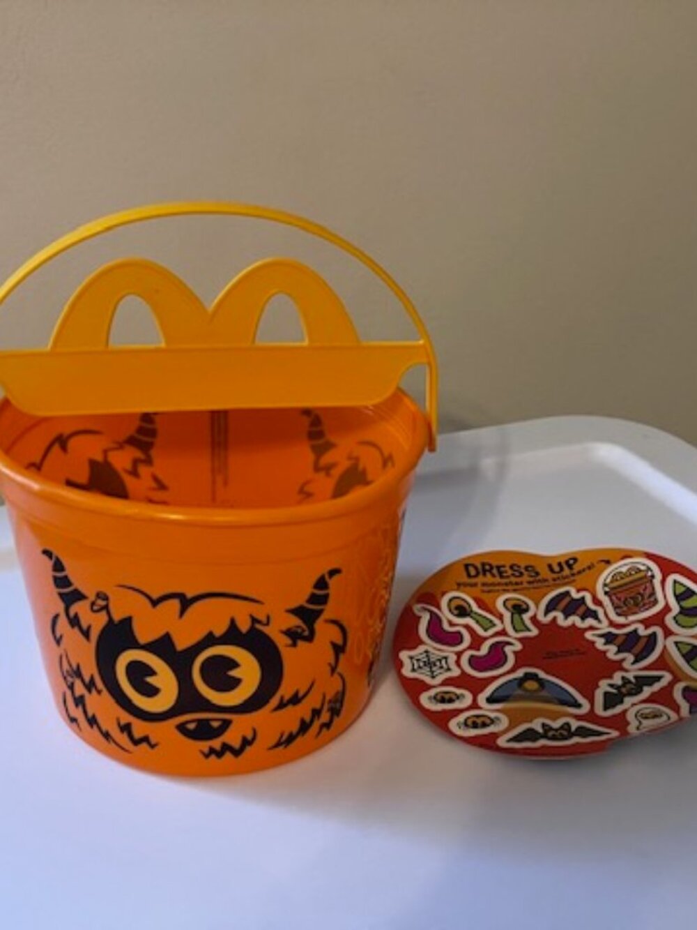 McDonald's Halloween Bucket with Stickers